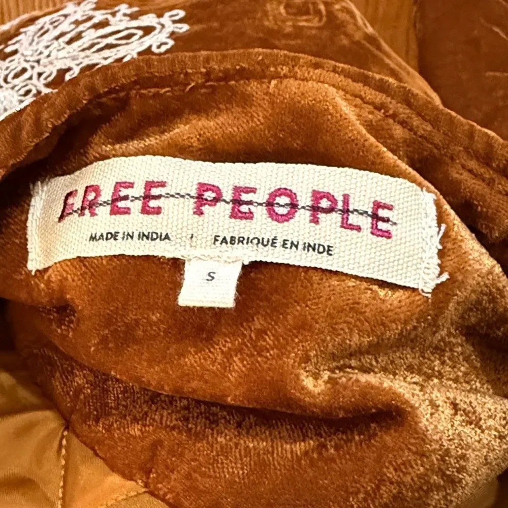 FREE PEOPLE Mia Embroidered Jacket - Black Combo